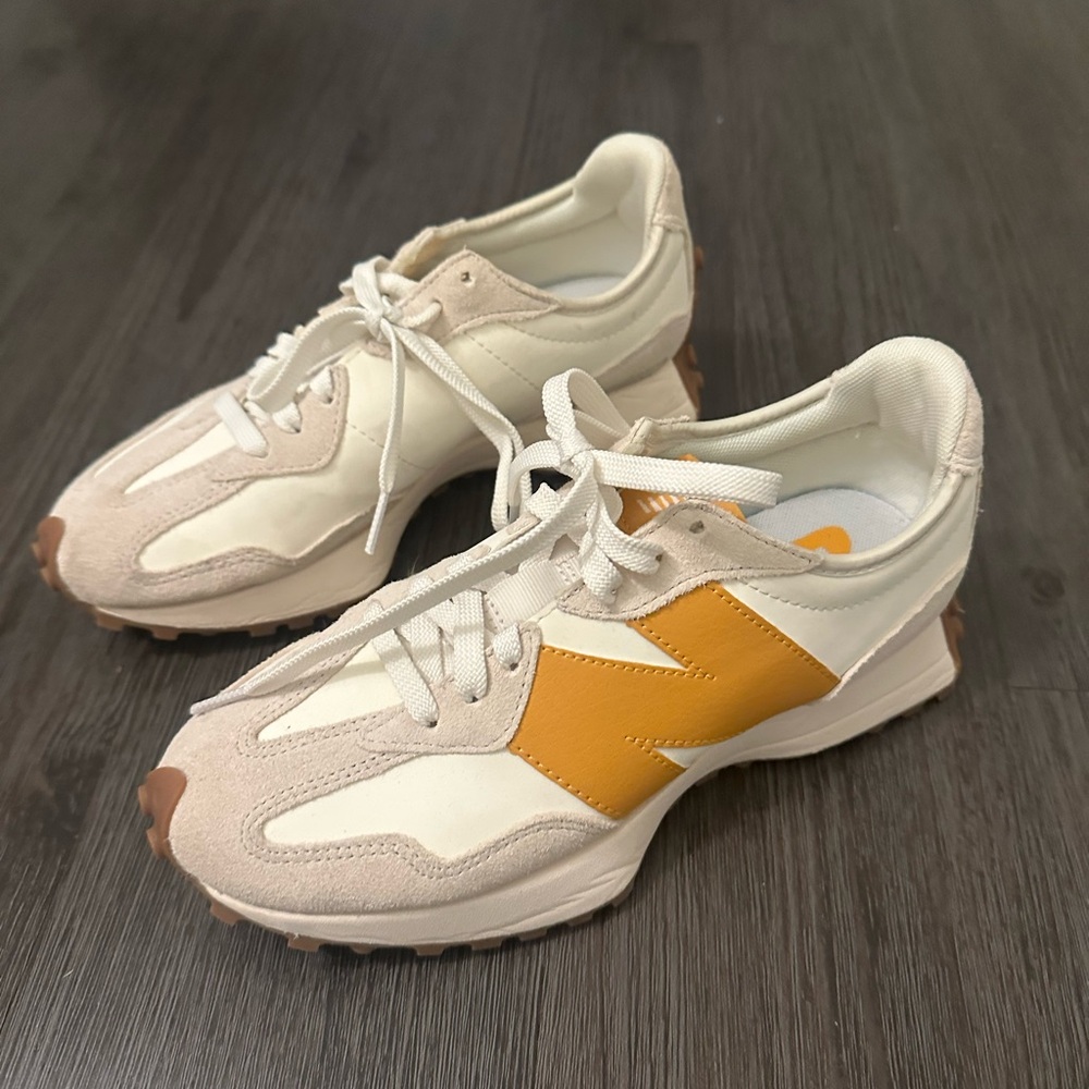 Stylish Beige and Yellow Sneakers